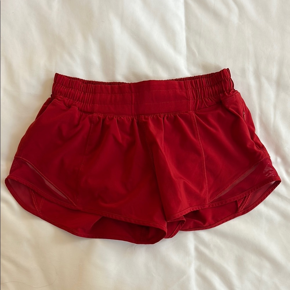 Lululemon Athletica Red Athletic Shorts Lightweight Performance